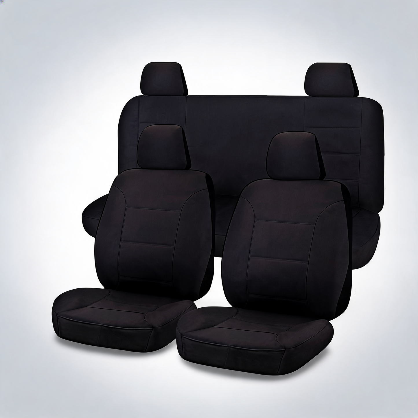 All terrain black front seat covers for Nissan Navara D23 NP300 dual cab 2017-2020
