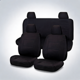All terrain black front seat covers for Nissan Navara D23 NP300 dual cab 2017-2020