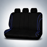 Universal Strident rear seat covers size 06/08S with blue piping