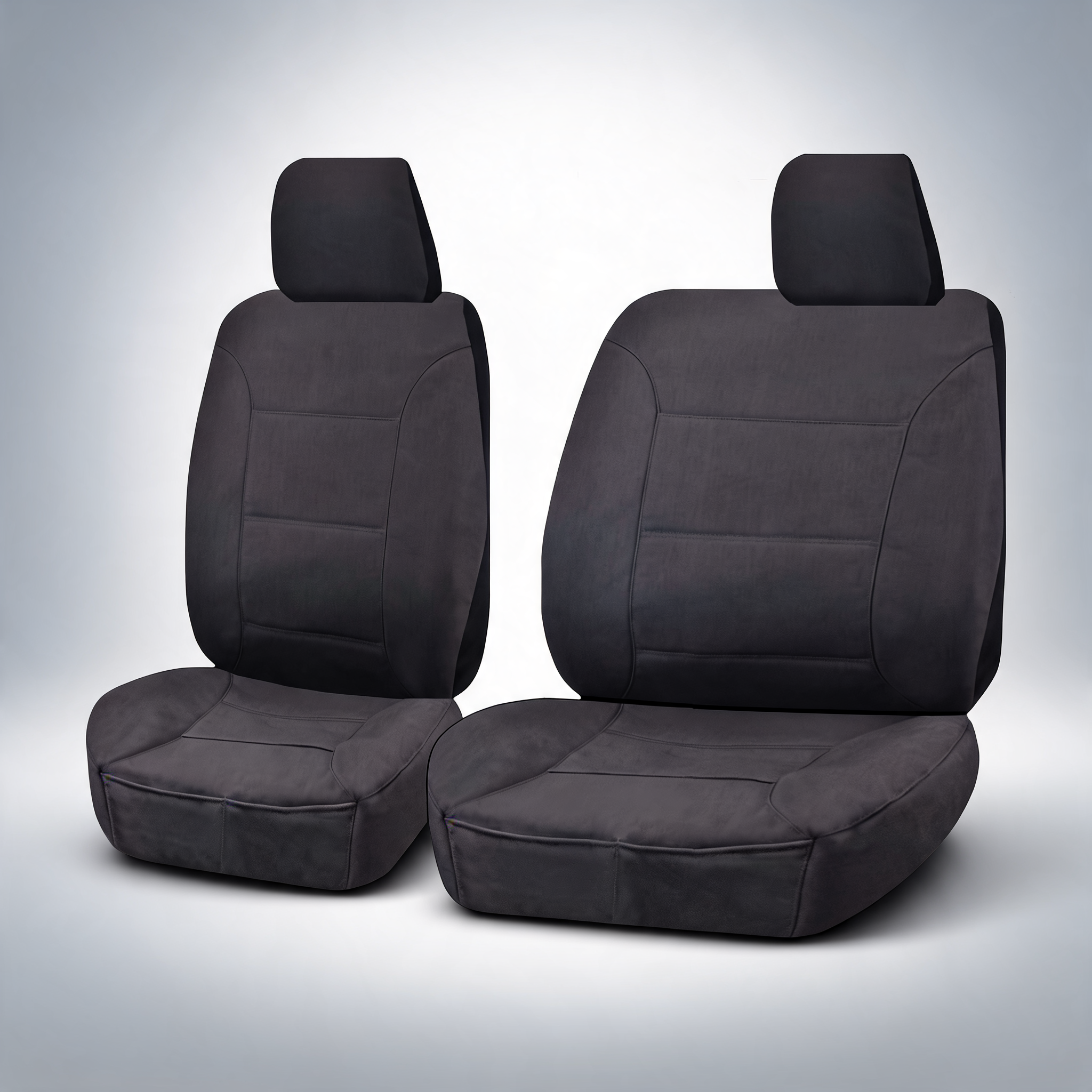 Charcoal all terrain front seat covers for Toyota Landcruiser 60/70/80 Series troop carrier 1981-2010