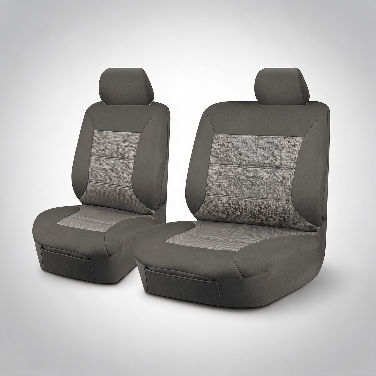 Premium grey front seat covers for Mazda BT-50 UP Series single cab chassis 2011-2015