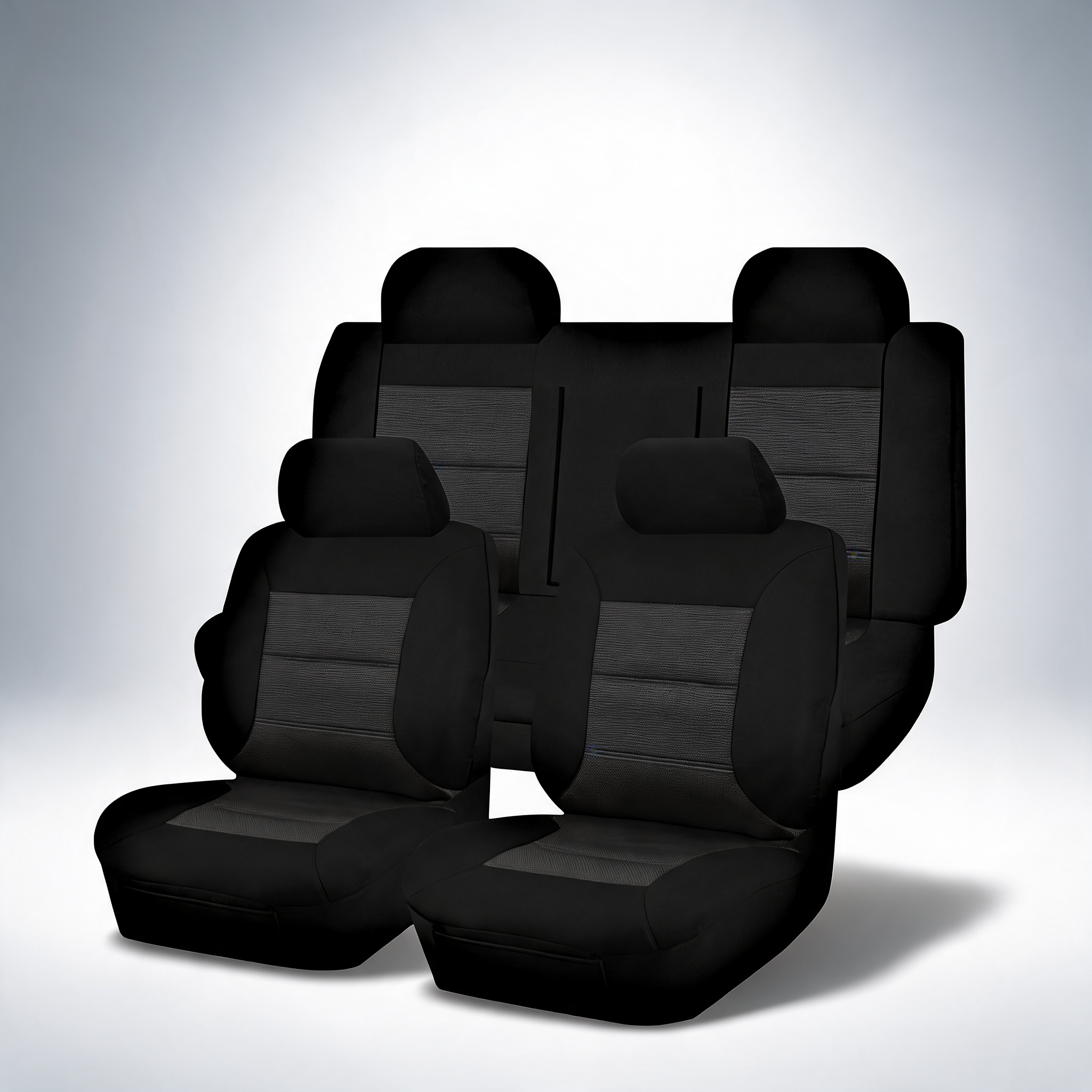 Premium black front seat covers for Ford Falcon FG Series sedan 2008-2016