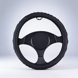 Kentucky black leather steering wheel cover