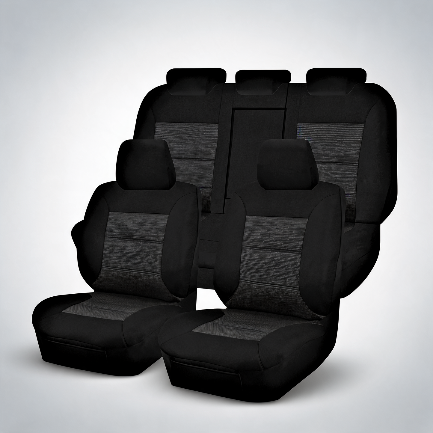 Premium black front seat covers for Toyota Corolla ZRE182R hatch 2012-2018