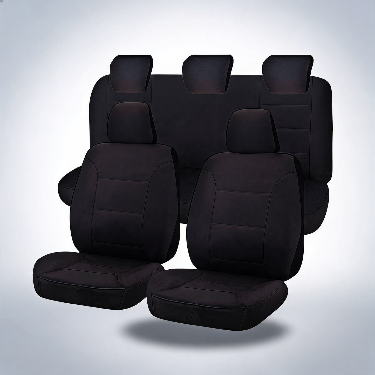 Challenger black front seat covers for Mazda BT-50 UP Series dual cab 2011-2015