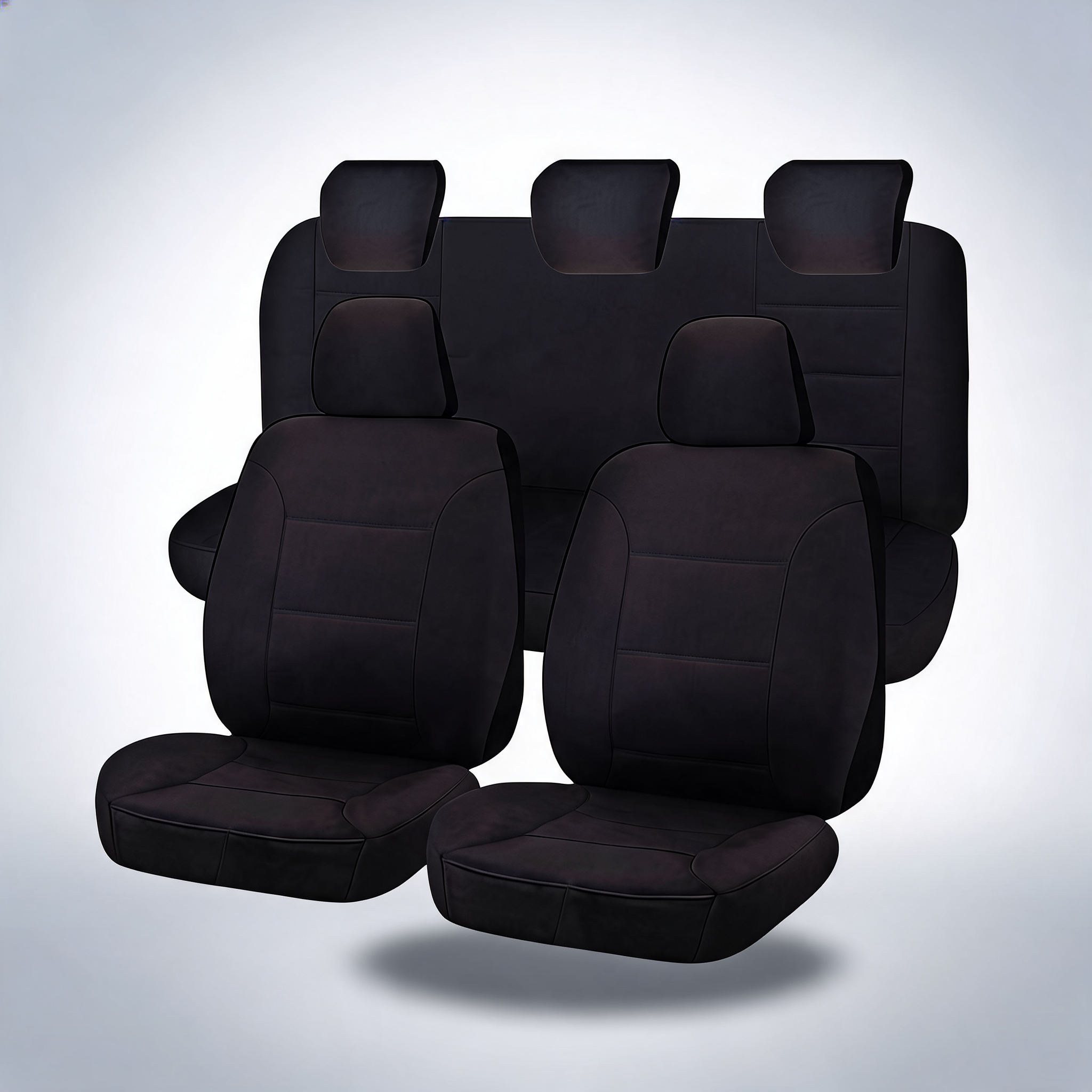 Challenger black front seat covers for Mazda BT-50 UP Series dual cab 2011-2015
