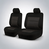 Premium black front seat covers for Isuzu D-Max single cab utility 2012-2016
