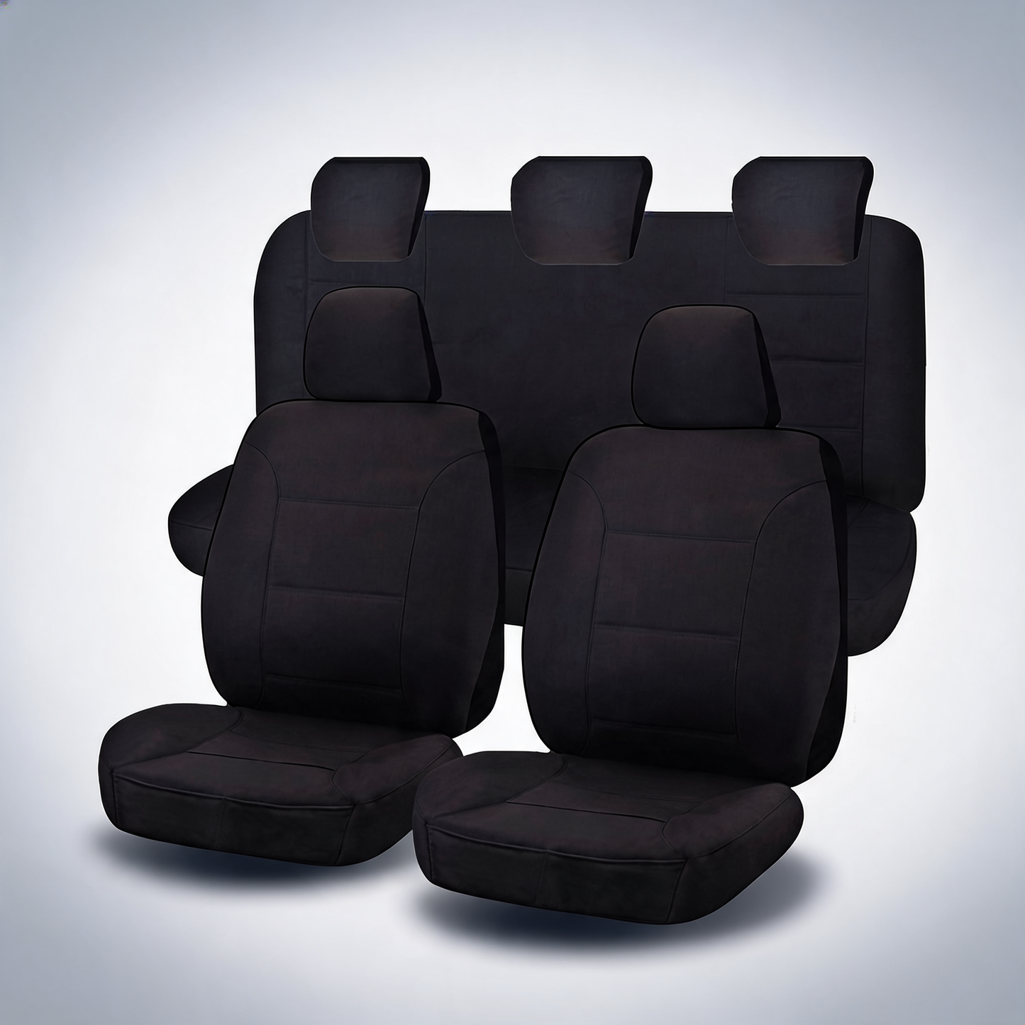 Challenger black front seat covers for Mazda BT-50 UR dual cab 2015-2020