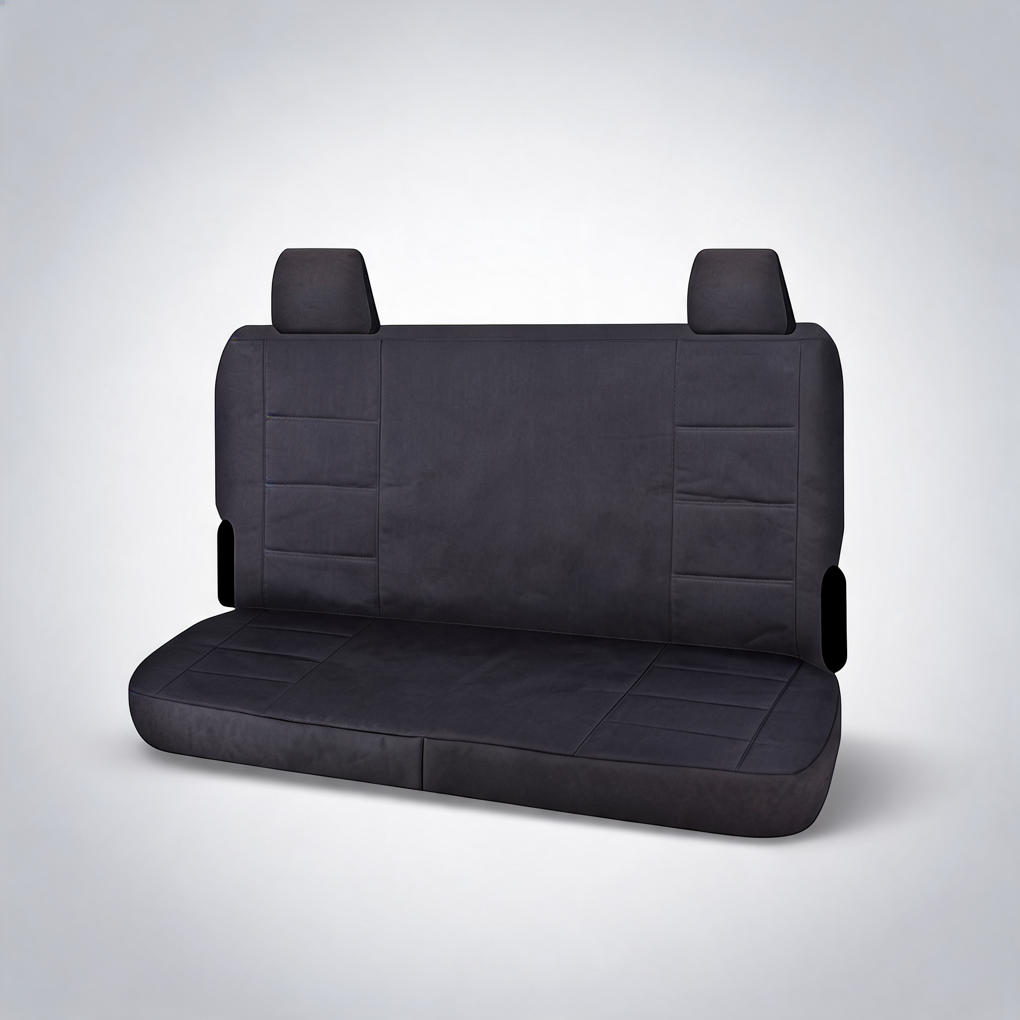 Challenger charcoal rear bench seat covers for Toyota Landcruiser 70 Series VDJ dual cab from 2008