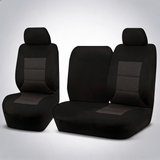 Premium black front seat covers for Toyota Landcruiser 100 Series 1998-2015