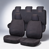 Challenger charcoal front seat covers for Mazda BT-50 UR dual cab 2015-2020