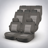 Premium grey seat covers for Mitsubishi Outlander ZJ-ZL 7-seater SUV 2012-2021