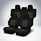 Premium black seat covers for Mitsubishi Pajero NS-NX 7-seater SUV from 2006