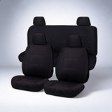 Challenger black front seat covers for Nissan Navara D23 NP300 dual cab 2017-2020