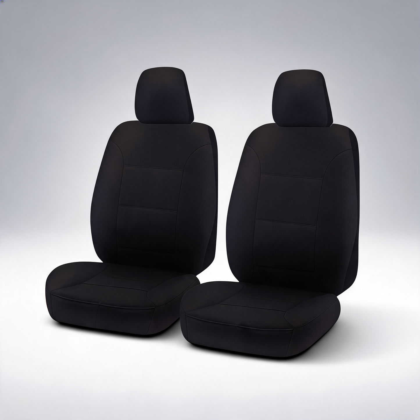All terrain black front bucket seat covers for Isuzu D-Max dual cab from 2012