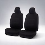 All terrain black front bucket seat covers for Isuzu D-Max dual cab from 2012