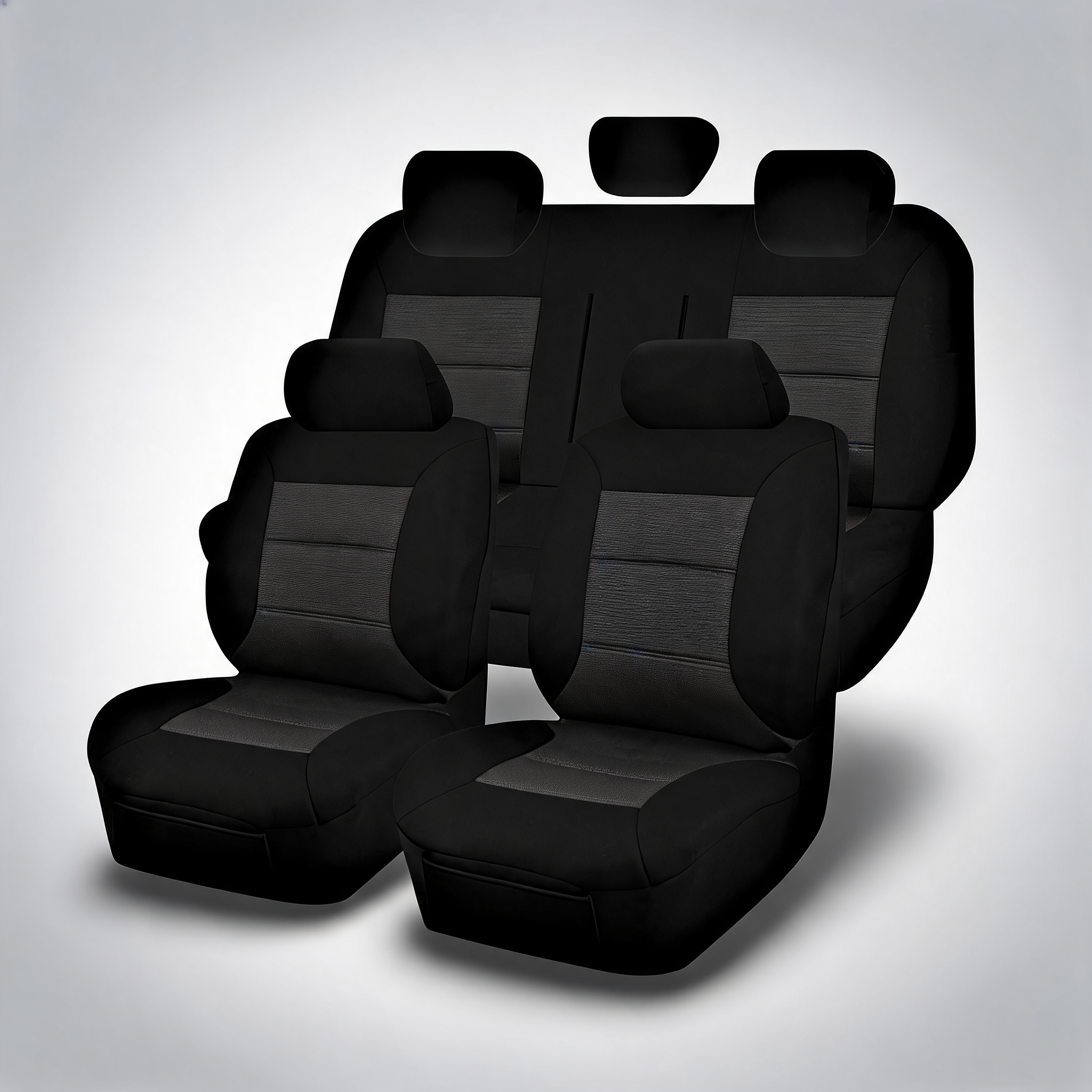 Premium black seat covers for Hyundai Kona from 2017