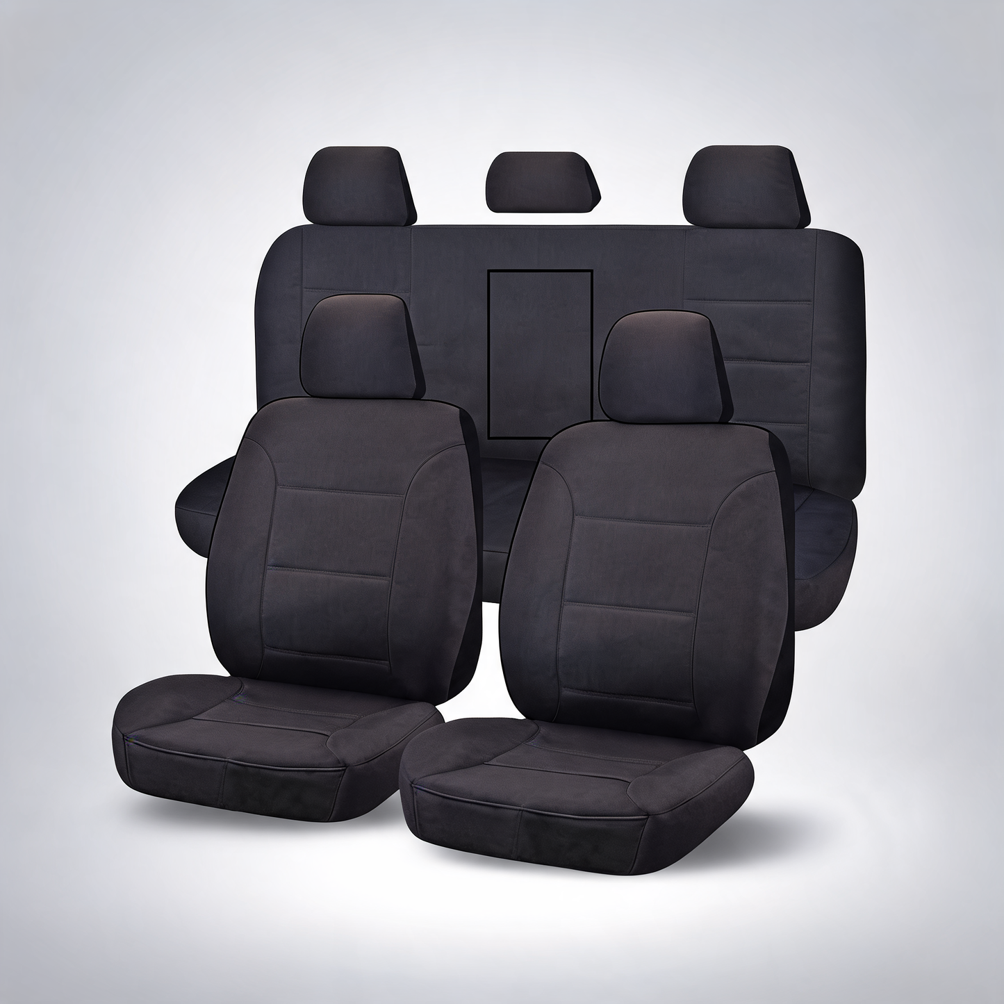 Challenger charcoal front seat covers for Mitsubishi Triton ML-MN dual cab 2006-2015