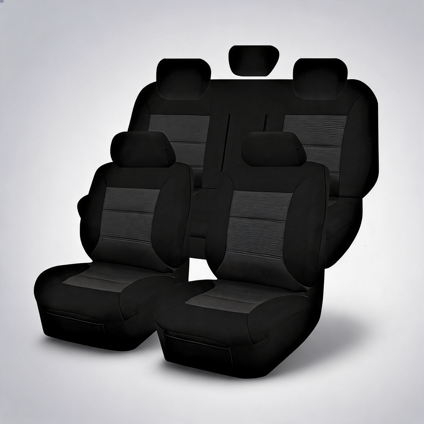 Premium black seat covers for Nissan Qashqai J11 Series 2 from 2017