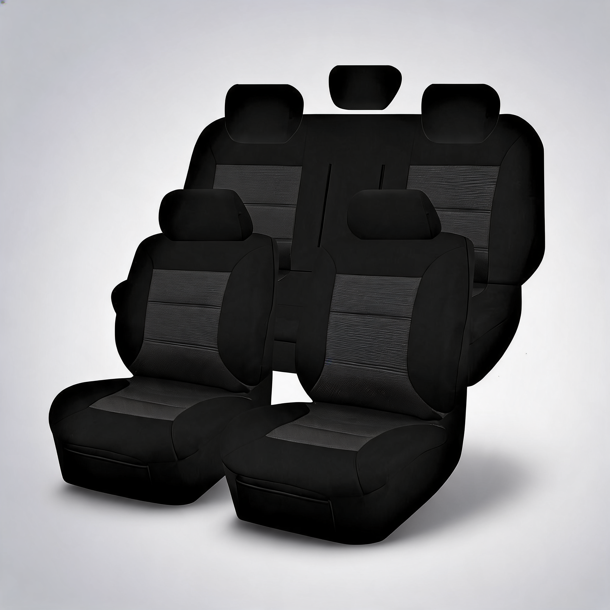 Premium black seat covers for Nissan Qashqai J11 Series 2 from 2017