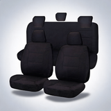 Challenger black front seat covers for Toyota HiLux SR-SR5 dual cab 2005-2015