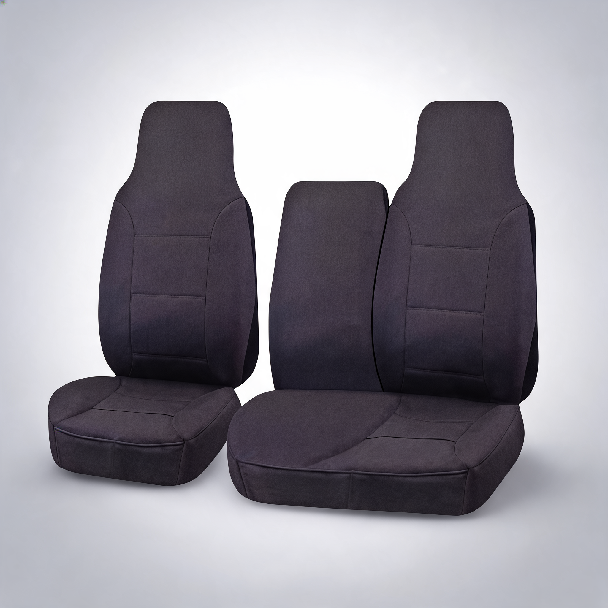 Challenger charcoal front seat covers for Toyota HiAce LWB utility van 2005-2015