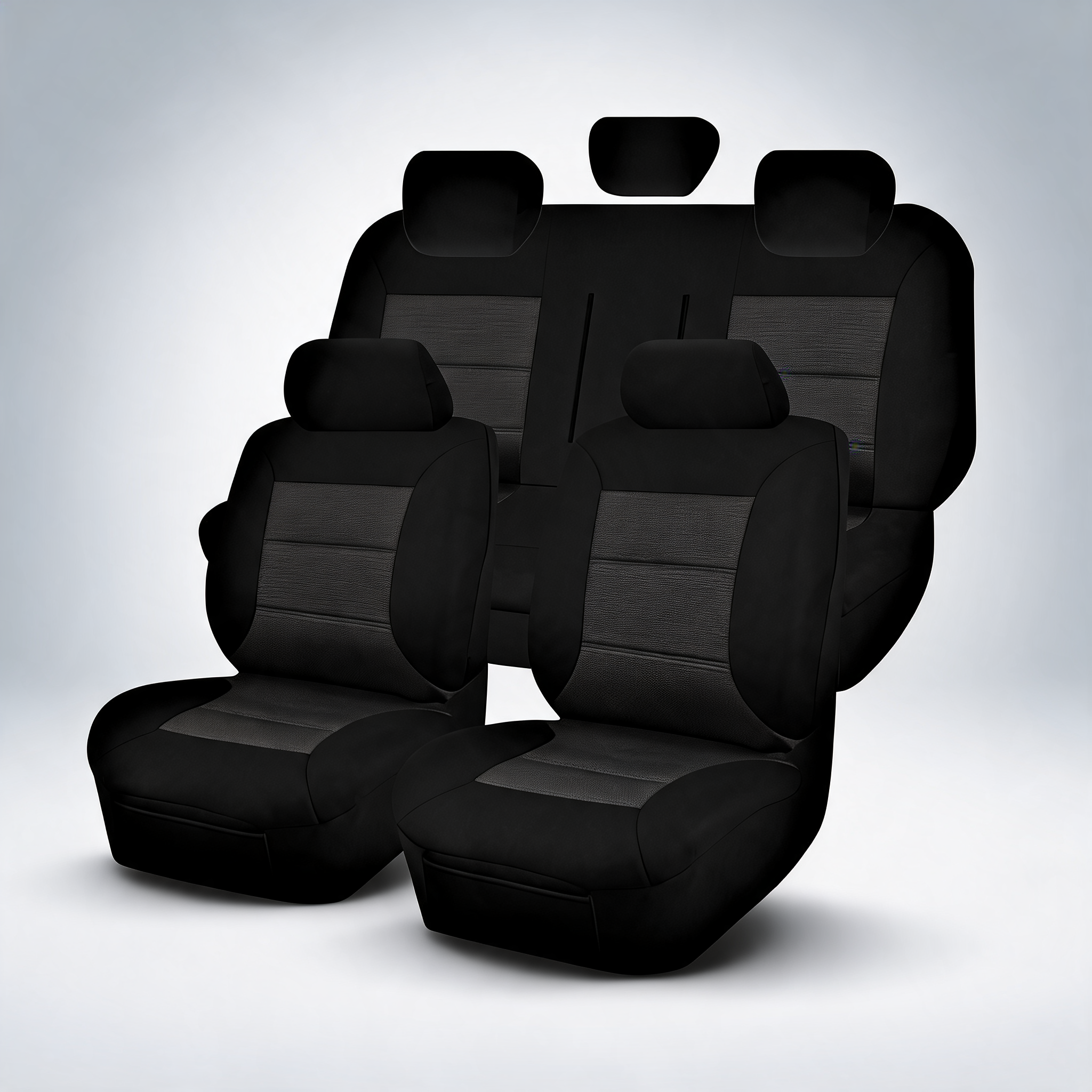 Premium Elite black seat covers for Ford Ranger PX MKIII double cab from 2018