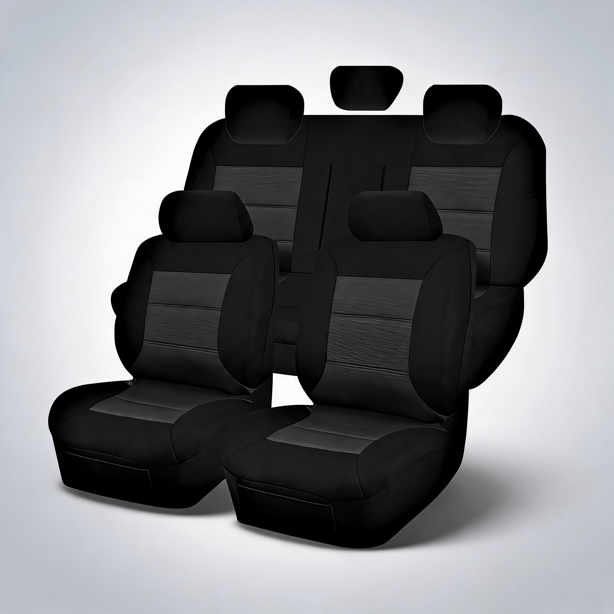 Premium black seat covers for Isuzu D-Max crew cab LS-M, LS-U and X-Terrain from 2020