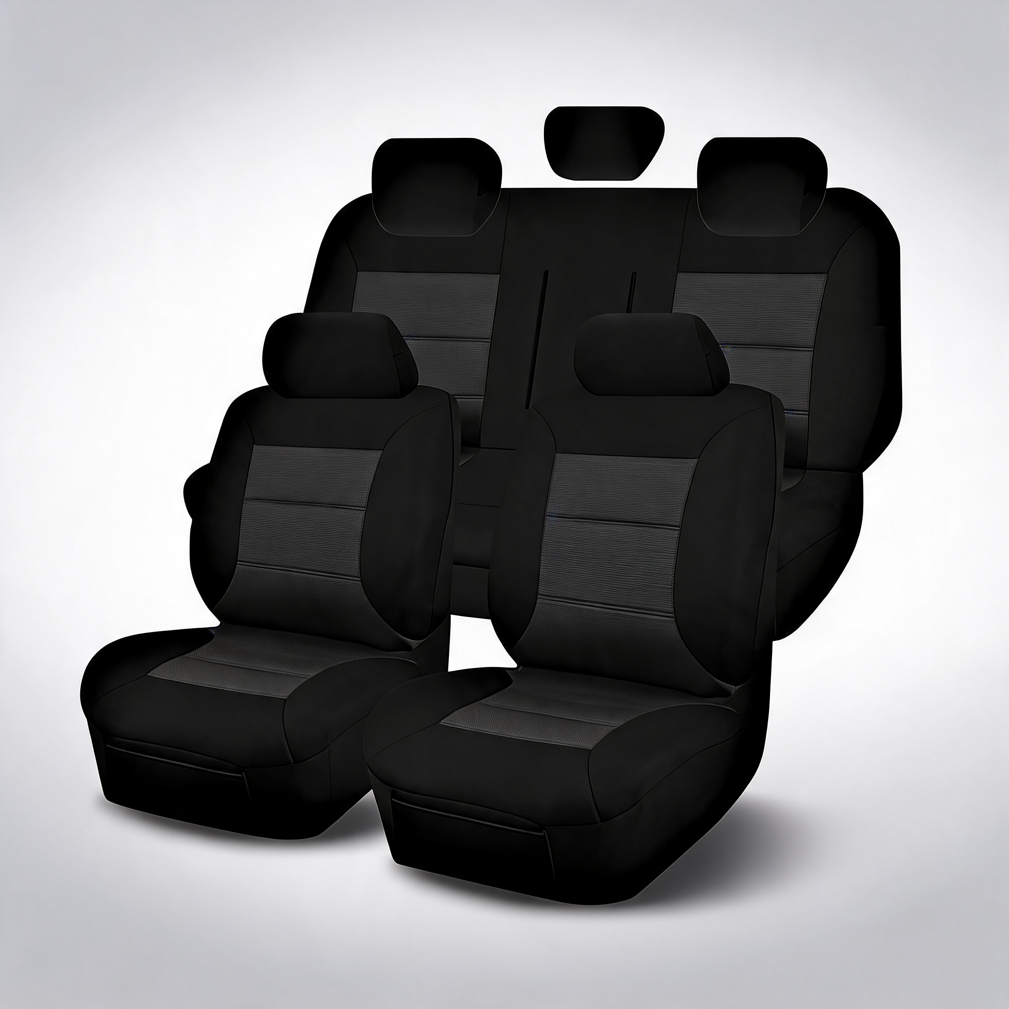 Premium Elite black seat covers for Ford Ranger PX MKIII Raptor double cab from 2018