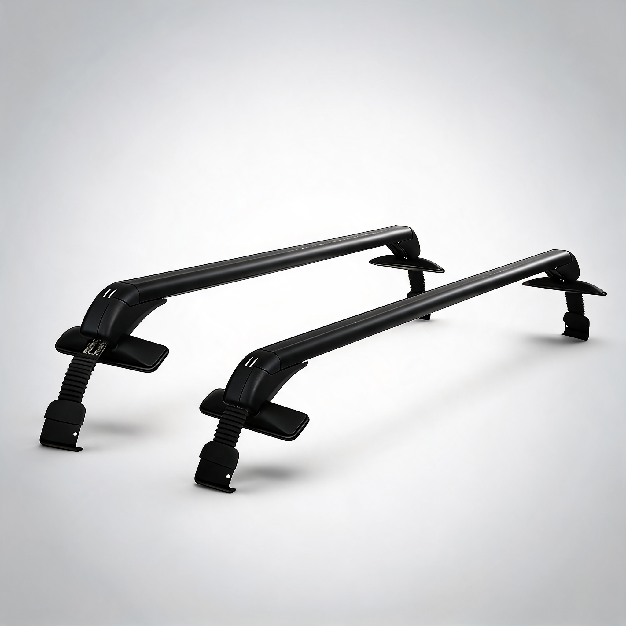 Universal 90cm lockable aluminium car roof rack cross bars in black