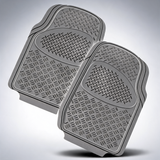 Velocity 2-piece grey rubber car mats