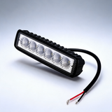 Pair of 6-inch 18W LED flood work light bars for truck and off-road 4WD