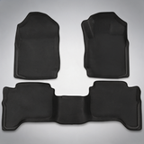 Weisshorn 3D rubber floor mats for Ford Ranger PX-PX3 dual cab 2011-2022
