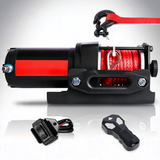 X-BULL 12V 3000LBS electric winch with synthetic rope and wireless remote for boat, ATV and 4WD
