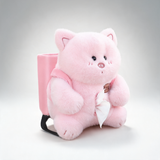 Adorable plush car tissue holder with storage