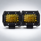 Pair of 4-inch Philips quad row spot LED work lights for 4WD reverse driving