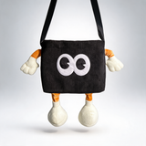 Cute cartoon car trash bin with adjustable strap in water-repellent corduroy