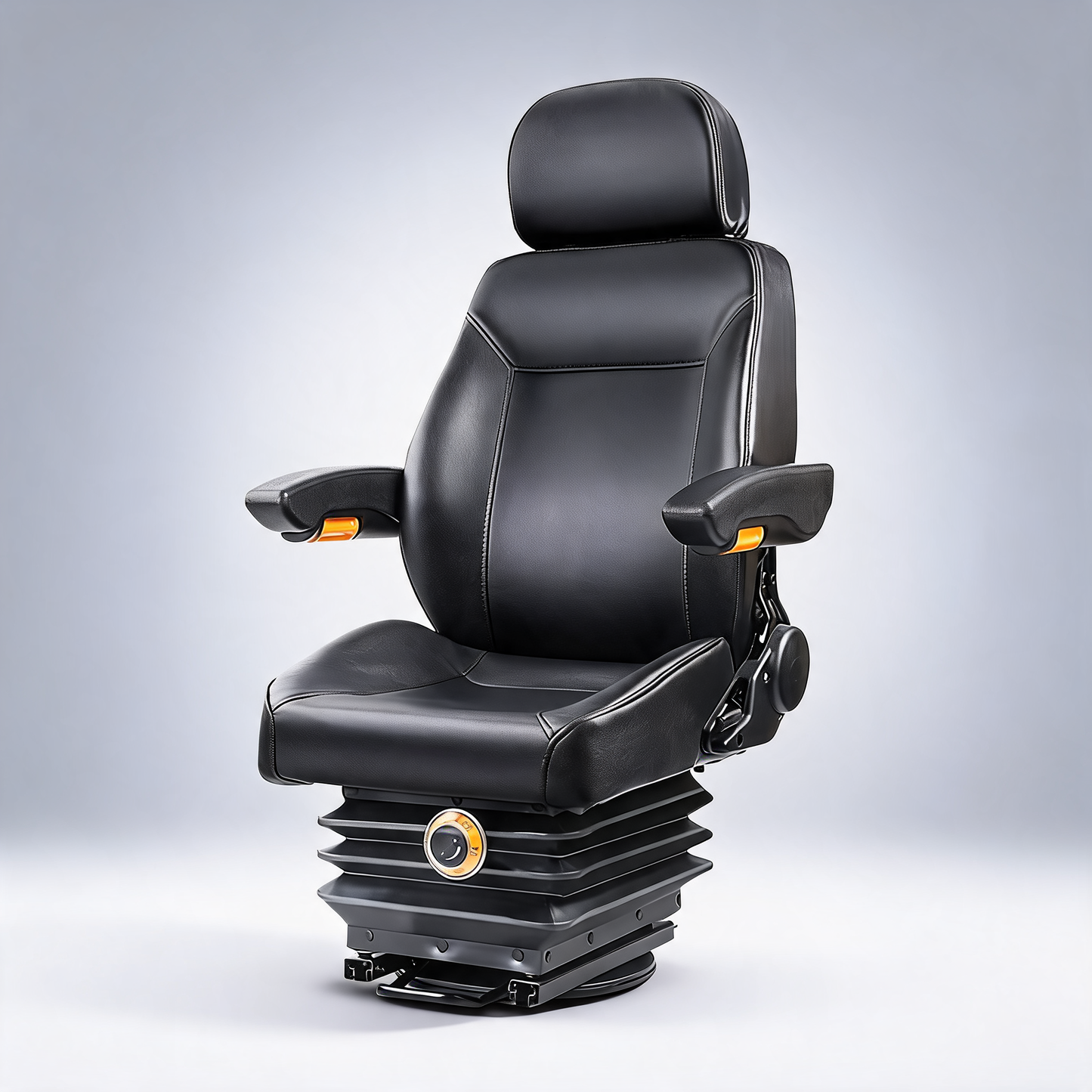 Giantz universal PU leather tractor seat with backrest for forklift, excavator and truck