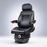 Giantz universal PU leather tractor seat with backrest for forklift, excavator and truck